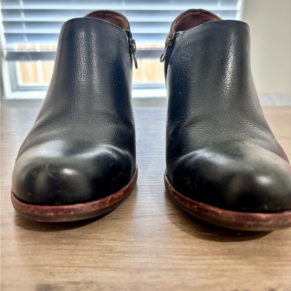 Kork-Ease Natalya Black Leather Wedge Ankle Boots - Picture 16 of 16